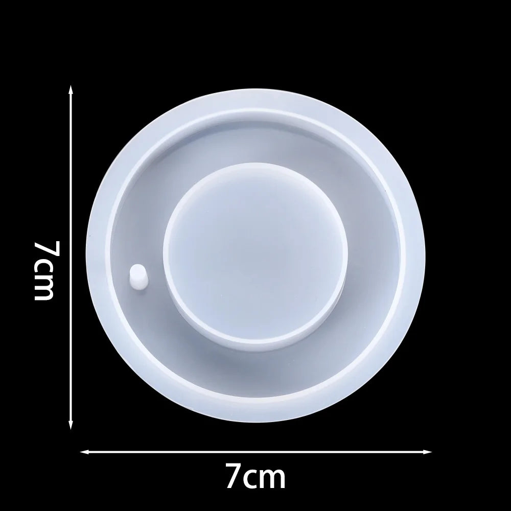 Round Pendants Silconne Mold Oval Necklace Pendant Epoxy Resin Mould for DIY Epoxy Resin Crafts Jewelry Making Tools