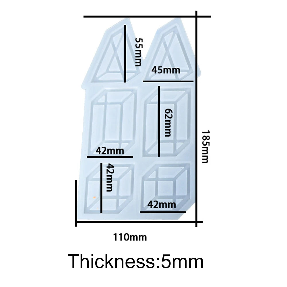 Earring Pendant Silicone Mold Epoxy Resin Jewelry Making Molds Heart Leaves Moon DIY Charms Pendant Mould Creative Jewelry Craft