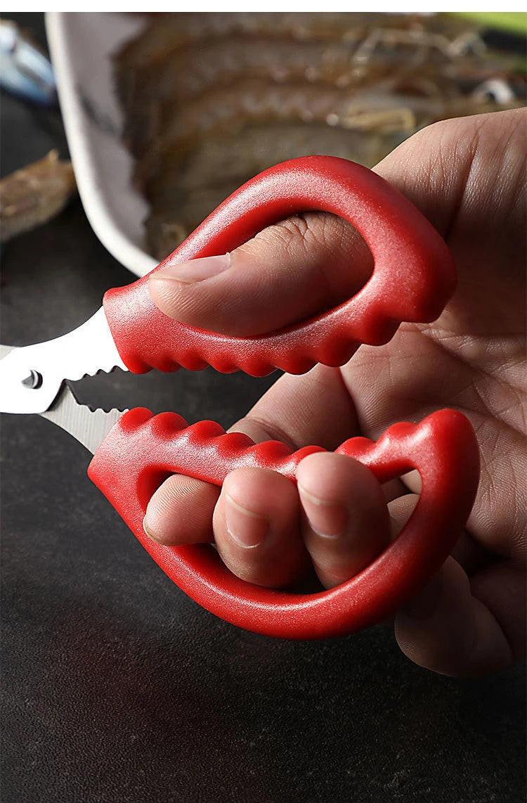 Scissors Kitchen Seafood Scissors Multifunctional Stainless Steel Shears Seafood Fish Crab Shrimp Lobster Scissors Peeling Tool