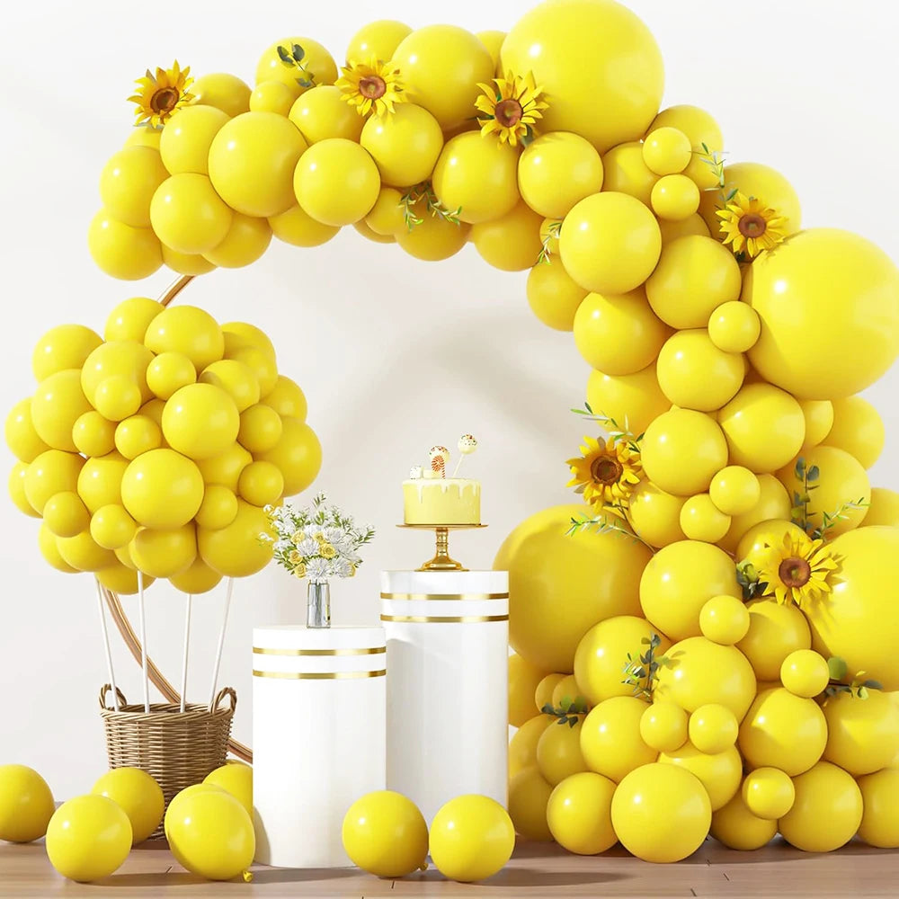 10/12/18inch Yellow Latex Balloon Red Blue Purple Rainbow Latex Balloons Baby Birthday Bridal Shower Wedding Party Decorations