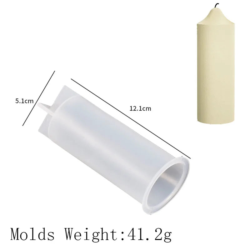 Cylinder Silicone Candle Mold DIY Stripe Candles Dinner Ornament Making Plaster Epoxy Resin Molds Home Decor Handmade Gifts