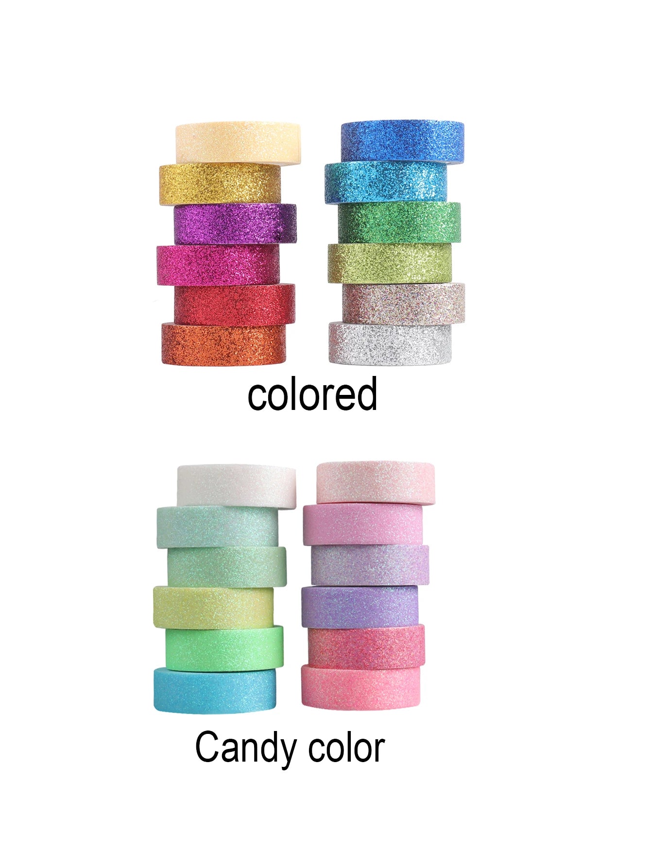 12 rolls/box of exquisite shiny dusting washi tape, DIY diary, scrapbook, photo album decoration tape, gifts for friends