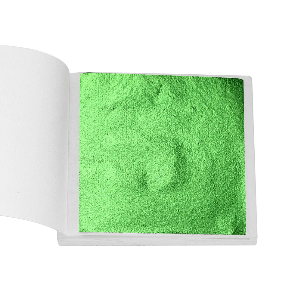 100Sheets Imitation Gold Foil Paper Leaf Gilding Epoxy Resin Fillings for DIY Epoxy Resin Mold Crafts Nail Art Home Decorations