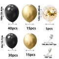 107pcs Black and Metallic Gold Balloons for Birthday New Year Wedding Graduation Party Baby Shower Decorations