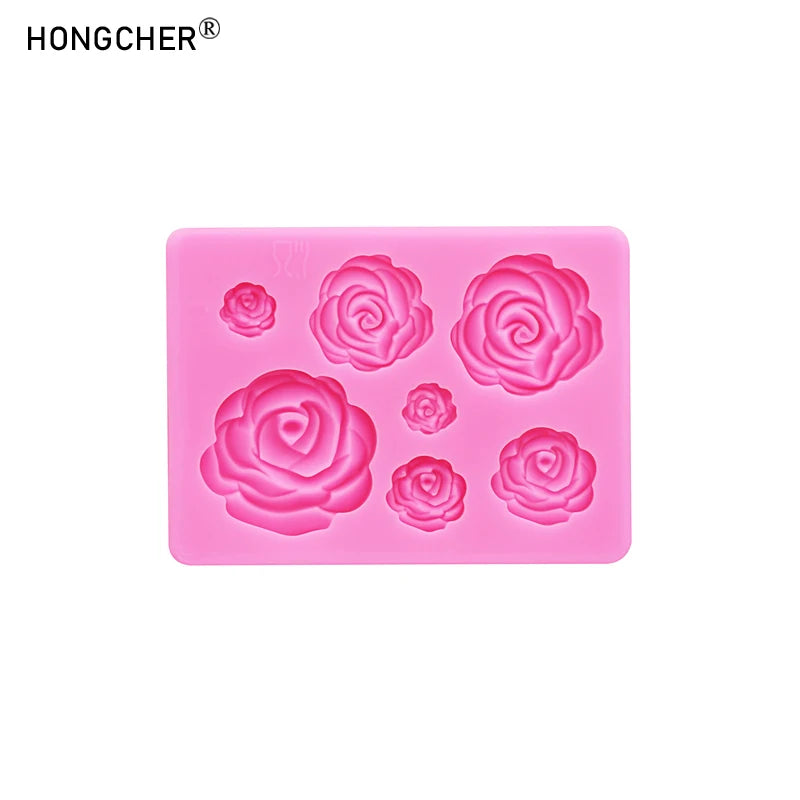 Peony and Rose Silicone Molds Ideal for phone case decoration, resin jewelry, DIY handmade chocolate, fondant cakes, and baking