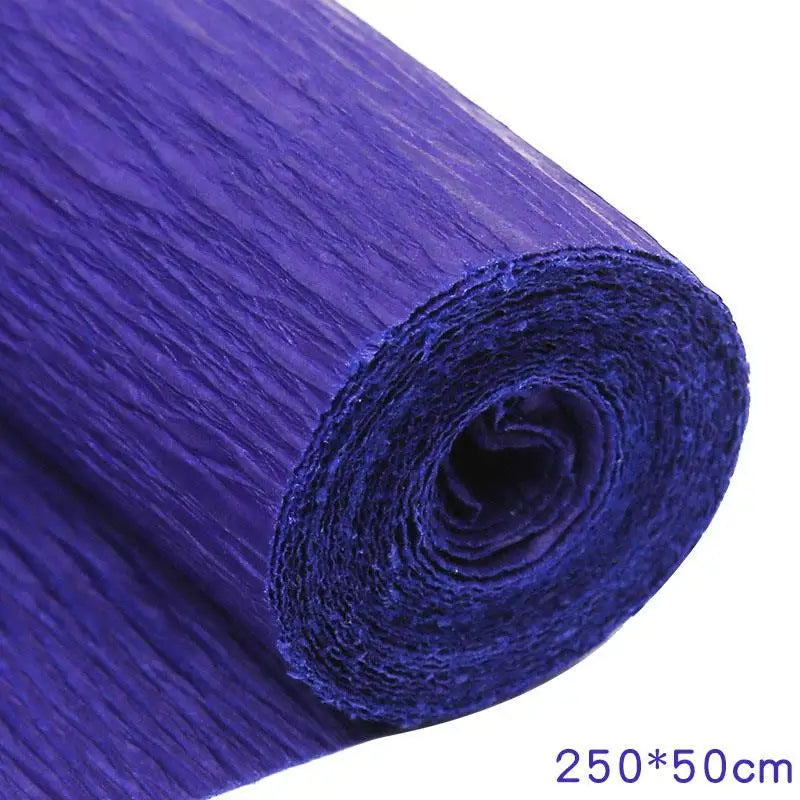 17 Colors 250x50cm Colored Crepe Paper Roll Origami Crinkled Crepe Paper Craft DIY Flowers Decoration Gift Wrapping Paper Craft