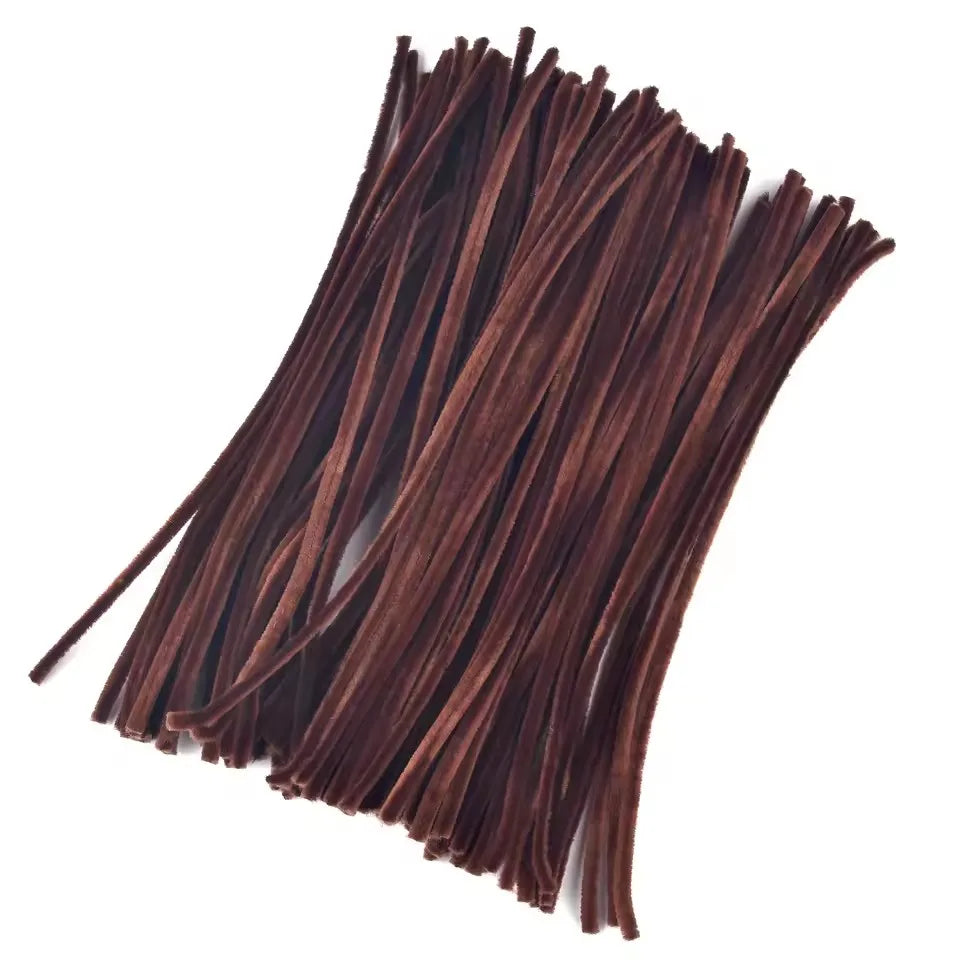 100pcs Chenille Stems Toys DIY Strips Twist Bar Anvil Wire Craft Pipe Creative Hobby Children Plush Stick Chenille Sticks