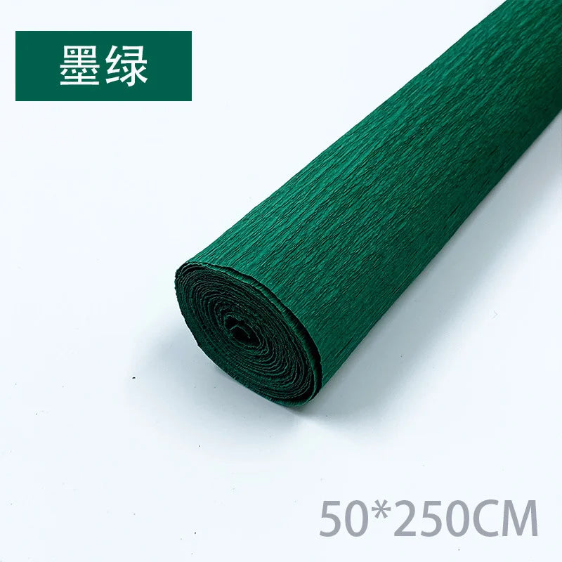 Color Handmade Crepe Paper Diy Paper Flower Material Gift Paper Roll Edge Paper Kindergarten Handmade Flower Origami