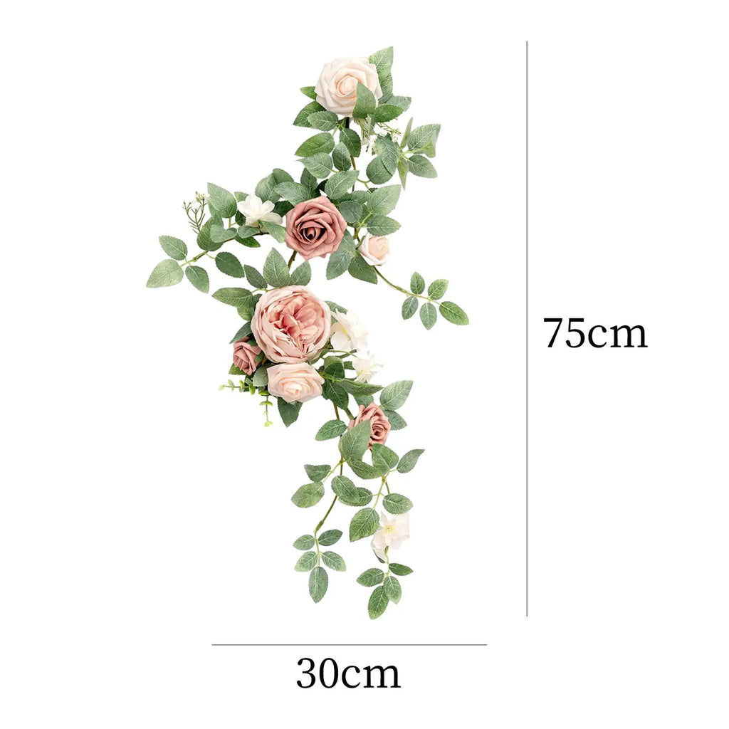 Artificial Flower Swag Flower Arrangement Wedding Arch Flower Silk Flower for Ceremony Front Door Backdrop Arbor Decoration