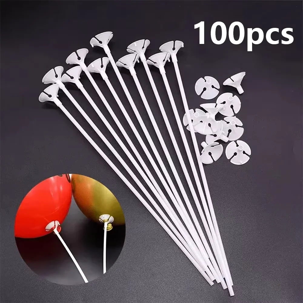 100pcs latex pole balloon accessories suitable for birthday parties, weddings, balloon decorations