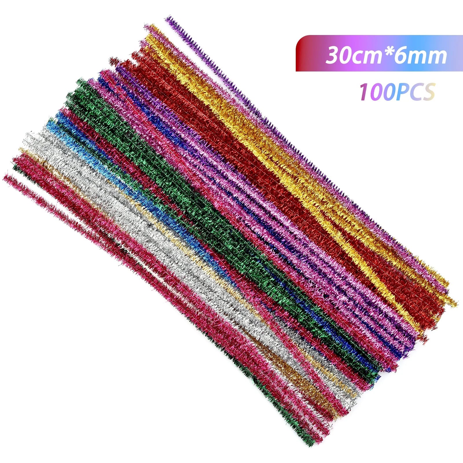 100pcs Chenille Stems Toys DIY Strips Twist Bar Anvil Wire Craft Pipe Creative Hobby Children Plush Stick Chenille Sticks