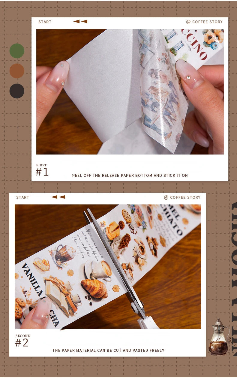 Mr.paper 6 Style 200CM/roll Washi Tape - Perfect for DIY Scrapbooking and Journals Decorative and Excellent Quality