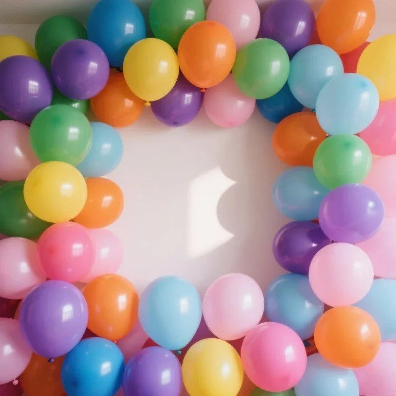100 Colorful Balloons Colored Party Decoration Balloons Suitable for Birthday Parties Christmas Wedding Decoration Supplies