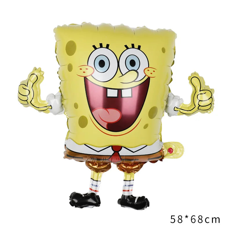 Cartoon SpongeBob Theme Birthday Party Decoration Balloons Digital Balloons Baby Shower Birthday Gifts Party latex Party Balloon