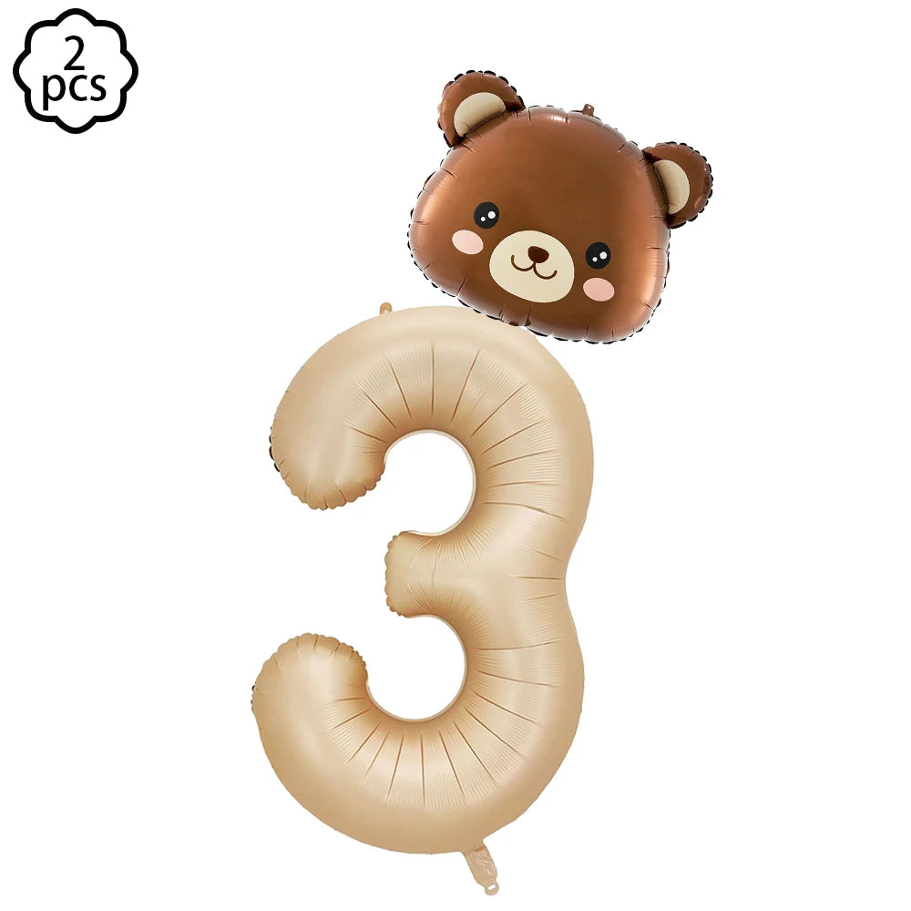 Brown Teddy Bear disposable tableware Teddy Bear party napkins plates cups kids Teddy Bear Birthday Party decoration Baby Shower