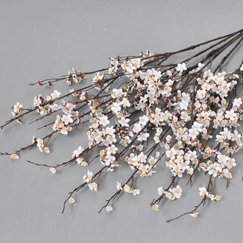 130CM Artificial Cherry Blossom Long Branch Landscape Floral Photography Props Window Display Branch Pole Arrangement