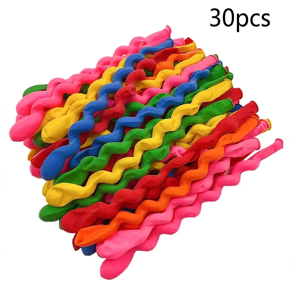 100 colorful latex spiral twisted balloons -40 inches rainbow color, suitable for birthday, wedding, holiday party decoration