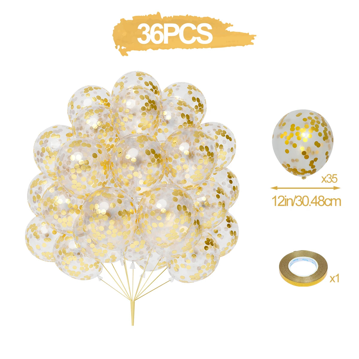 Metallic Balloons Latex Balloon Gold Confetti Balloons for Birthday Weddings Graduation Balloons Christmas Baptism Party Baloons