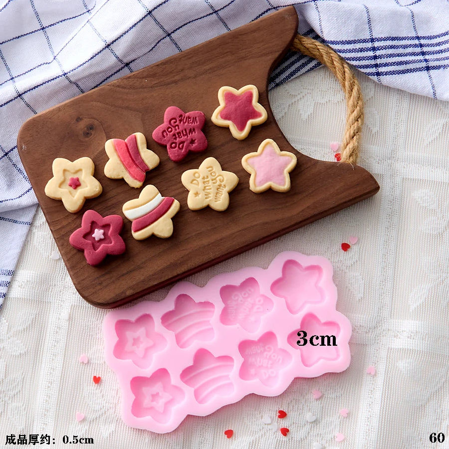 VERIDIAN Waffle Biscuit Silicone Molds Bunny Bear Chocolate Fondant Cake Mold Baking Accessories Cake Decoration Accessories
