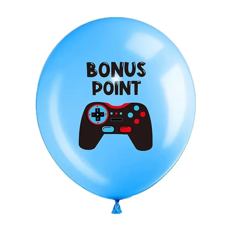 Blue Game On Theme Balloons Video Game Controller Latex Ballon Happy Boys Game Birthday Party Kids Favors Gamer Level Up Balon