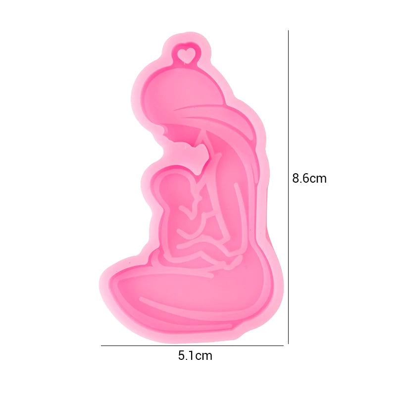 Dog Paw Print Resin Molds Heart Shape Keychain Casting Silicone Molds for Key Chain Pendant Making Epoxy Resin Craft Jewelry DIY