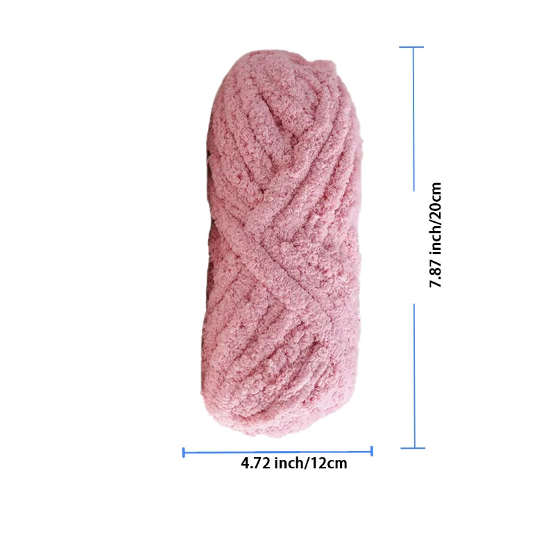 Premium Gradient Cat Tail Yarn 2-Pack - Extra Thick Chenille Plush Yarn 500g