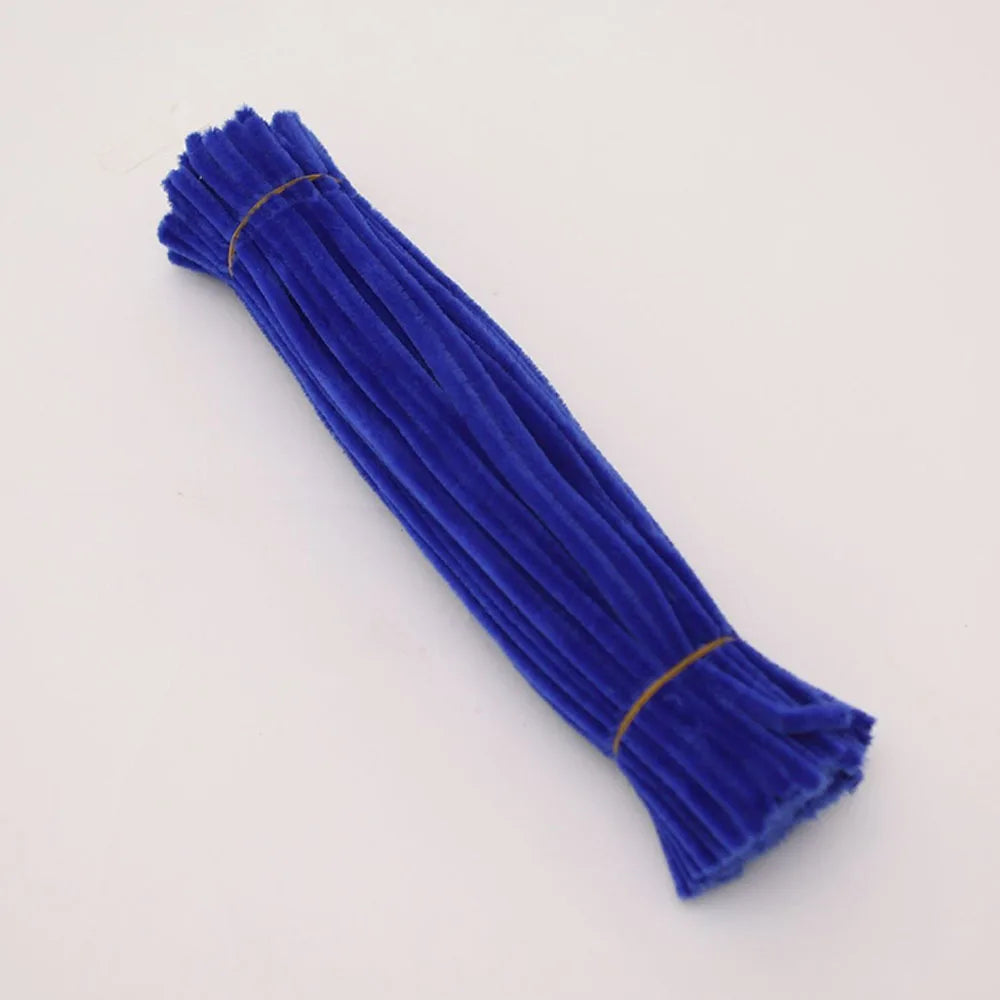 100pcs 30cm Solid Color Chenille Stems Stick Cleaners For Children Hands-on Educational Toys Adults DIY Flower Artworks Supplies
