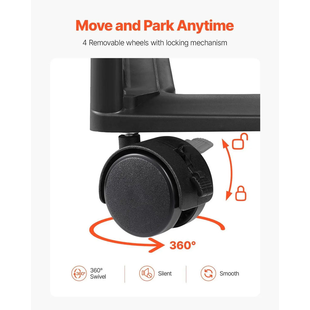 Large Capacity 6-Tier Scrapbook Rolling Storage Cart with Organizer Top Black