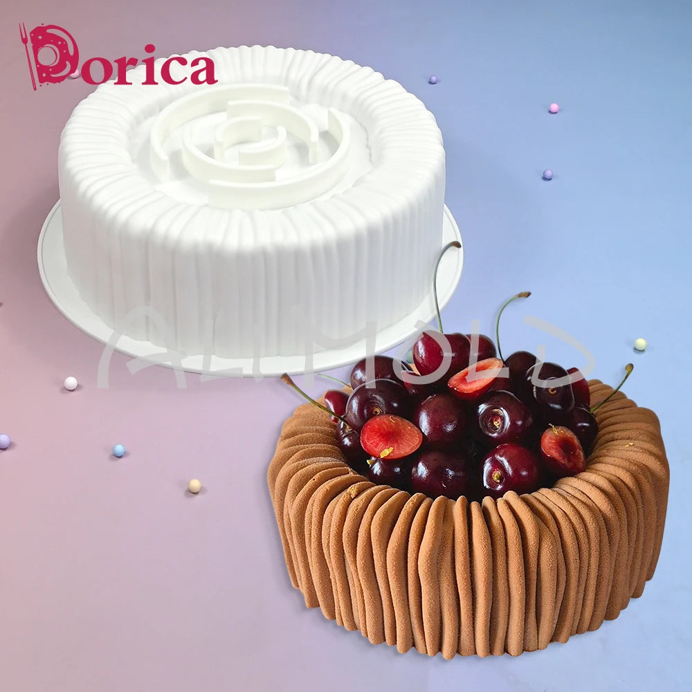 French Cake Silicone Moulds Pudding Chocolate Mousse Cake Molds Cake Decorating Tools DIY Plaster Soap Candle Mould Baking Pans