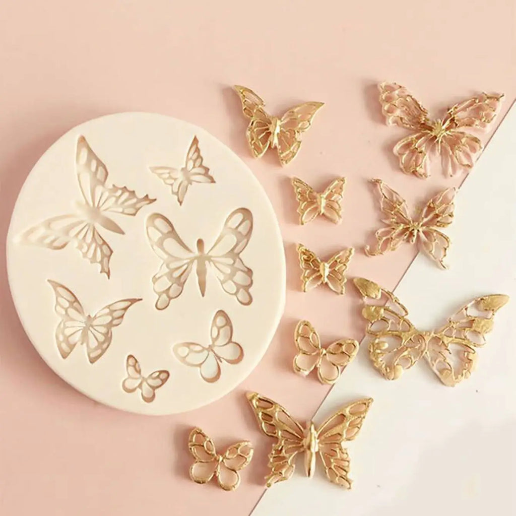 Butterfly Fondant Silicone Sugarcraft Wedding Cake Decorating Tools Resin Chocolate Molds For Baking