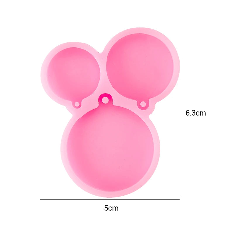 Dog Paw Print Resin Molds Heart Shape Keychain Casting Silicone Molds for Key Chain Pendant Making Epoxy Resin Craft Jewelry DIY
