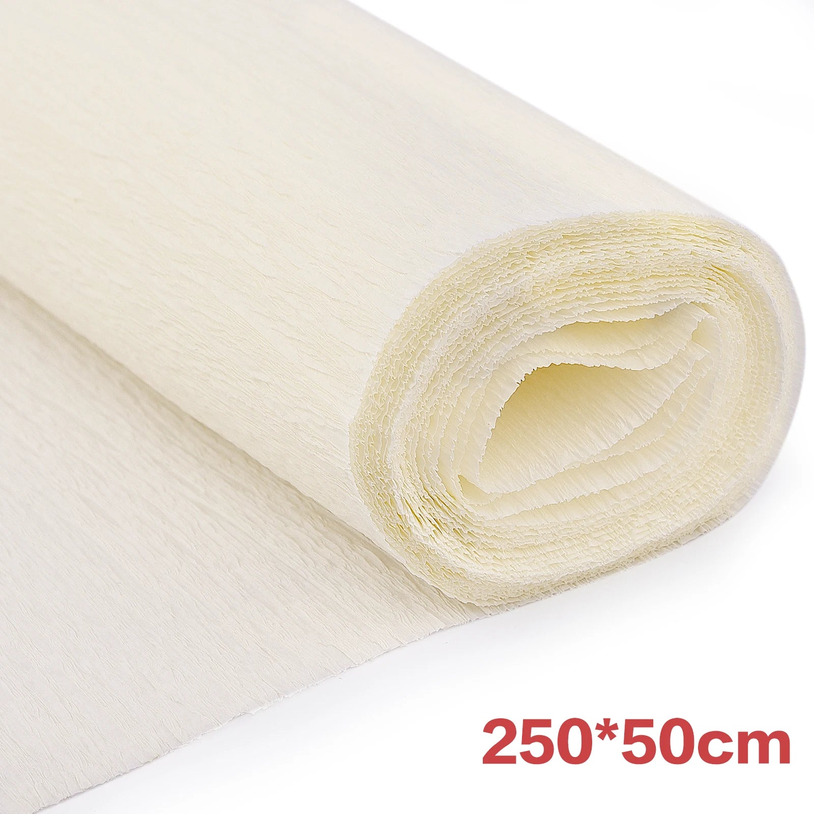 250x50cm Crepe Paper Colored Roll Origami Crinkled Crepe Paper Craft DIY Flowers Decoration Gift Wrapping Thickened Paper Craft