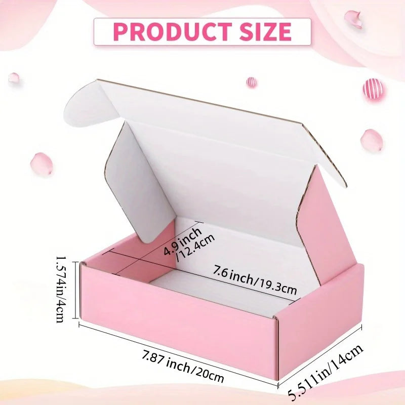 10 Pcs Pink Shipping Boxes Pink Corrugated Cardboard Mailer Boxes Bulk for Packaging Small Business Mailing Gift