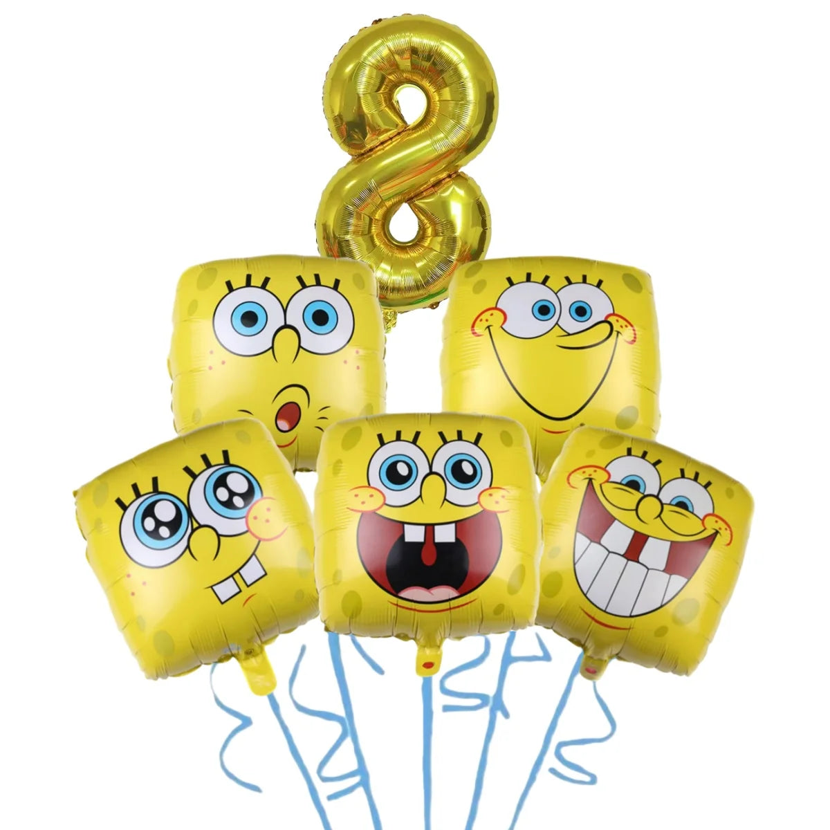 Cartoon SpongeBob Theme Birthday Party Decoration Balloons Digital Balloons Baby Shower Birthday Gifts Party latex Party Balloon