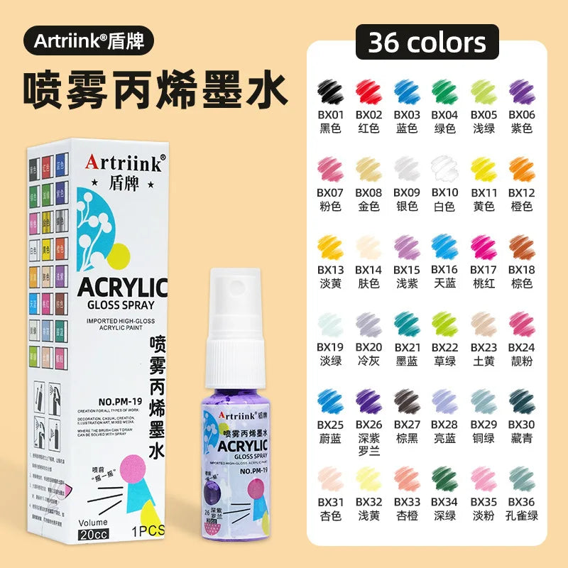 12/18/24/36/48-color Acrylic Spray Paint Waterproof UV-resistant DIY Clothing Recoloring Wall Painting Graffiti Self-spraying