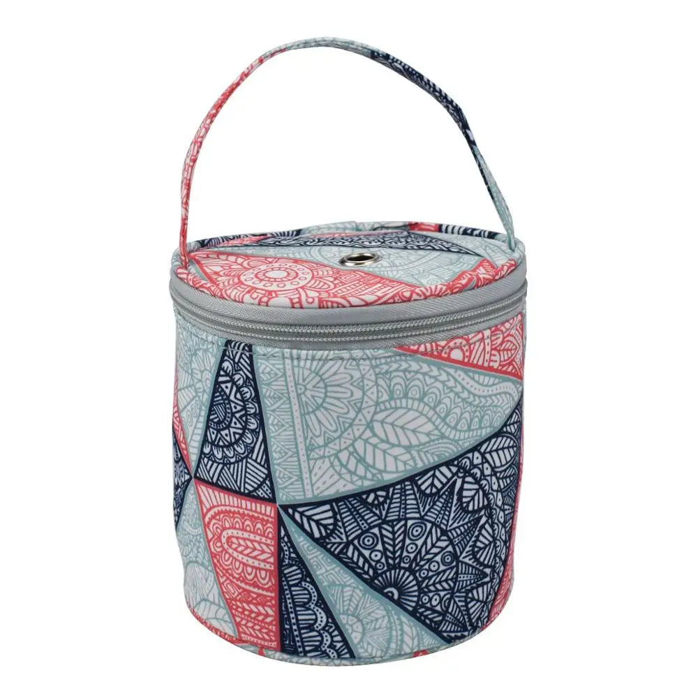 Portable Round Yarn Storage Bags Knitting Wool Yarn Bags Organizer Waterproof Crochet Hooks Bag for Sewing Accessories Tools
