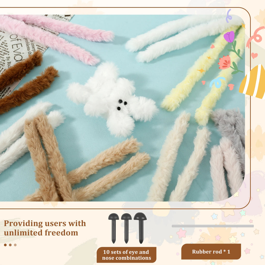 Twist Stick Craft Pipe Cleaners Set Colorful Chenille Stems Pipe Cleaners DIY Kindergarten Educational Handmade Material
