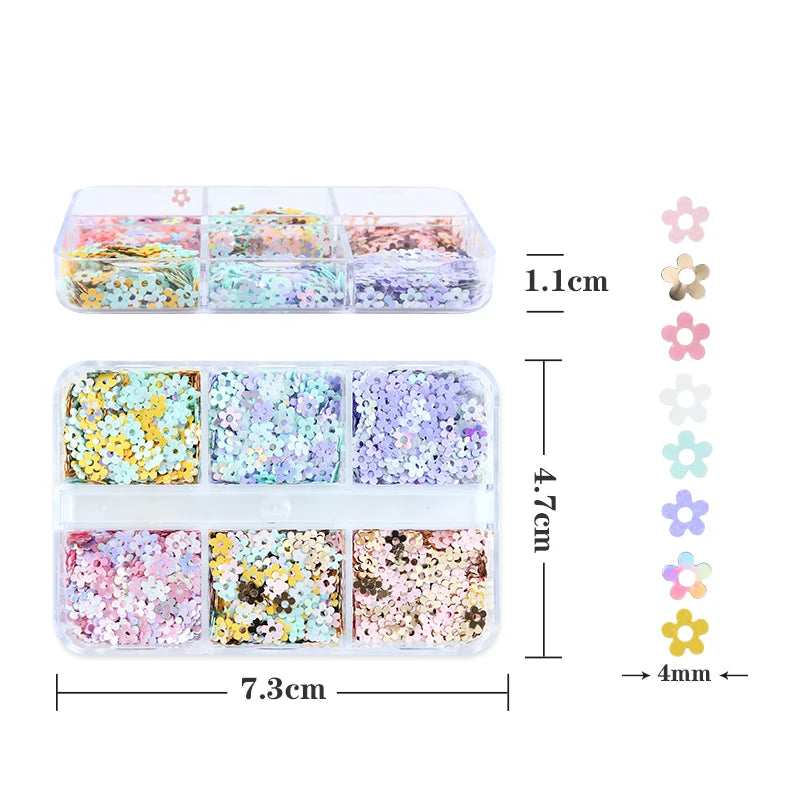 Plum Flower Glitter Epoxy Resin Filling Hollow Out Flowers Resin Sequins For Card Making Macaroon Flakes Scrapbooking DIY Crafts