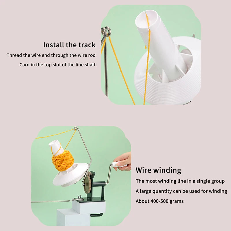 Hand Operated Yarn Winder Fiber Wool String Ball Thread Winder Machine For DIY Sewing Crocheting Making Craft Tools