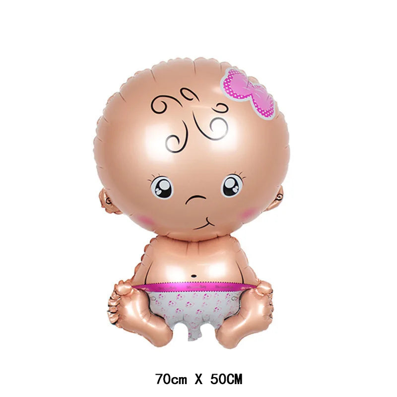 Newborn Baby Boys Girls Foil Balloons Baby Shower Supplies 1st Birthday Party Decoration Globos Gender Reveal Blue Pink Balloons