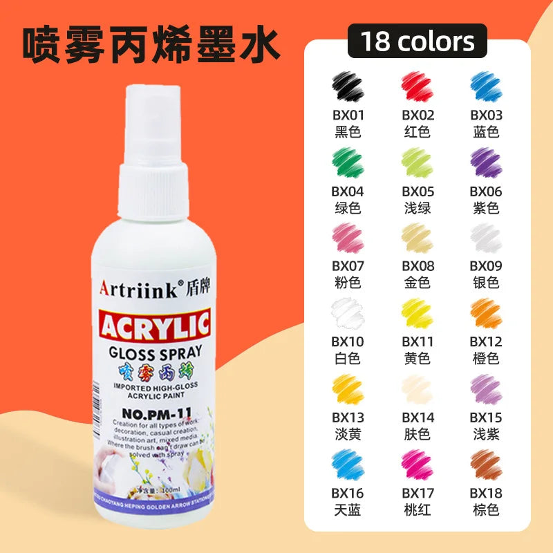 12/18/24/36/48-color Acrylic Spray Paint Waterproof UV-resistant DIY Clothing Recoloring Wall Painting Graffiti Self-spraying