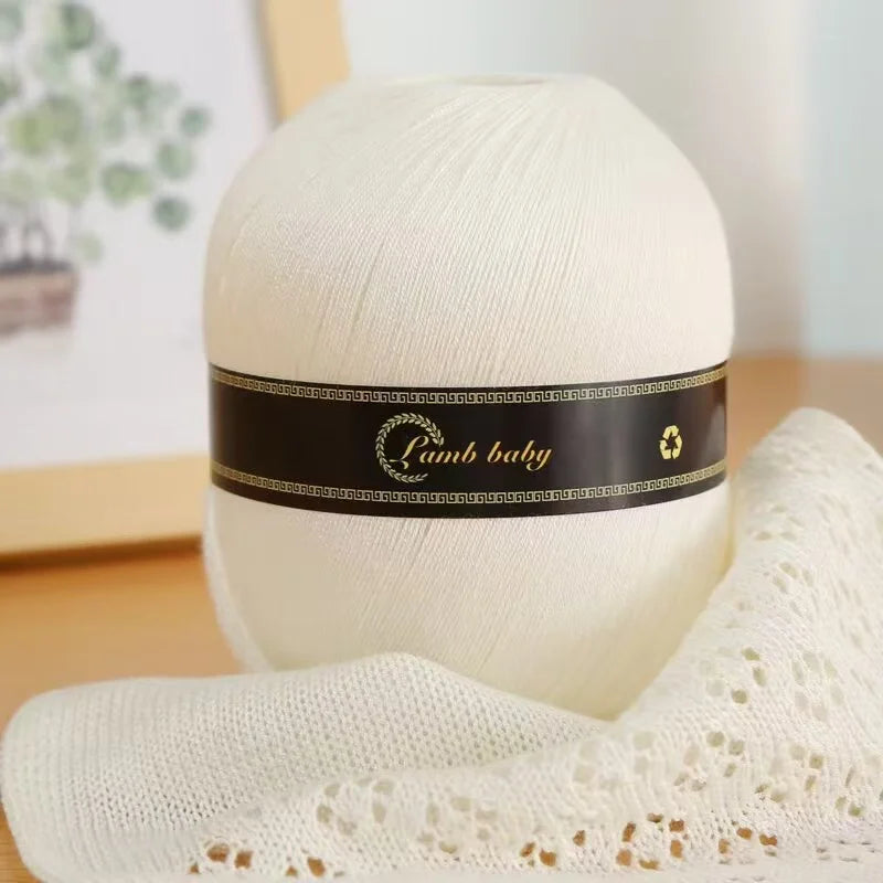 1 Piece of 150g Fine Silk Cotton Yarn for Summer, Soft Solid Color Silk Cotton Yarn, Suitable for Crochet, Knitting, Handicrafts, T-Shirts, Shawls, Scarves, and Accessories