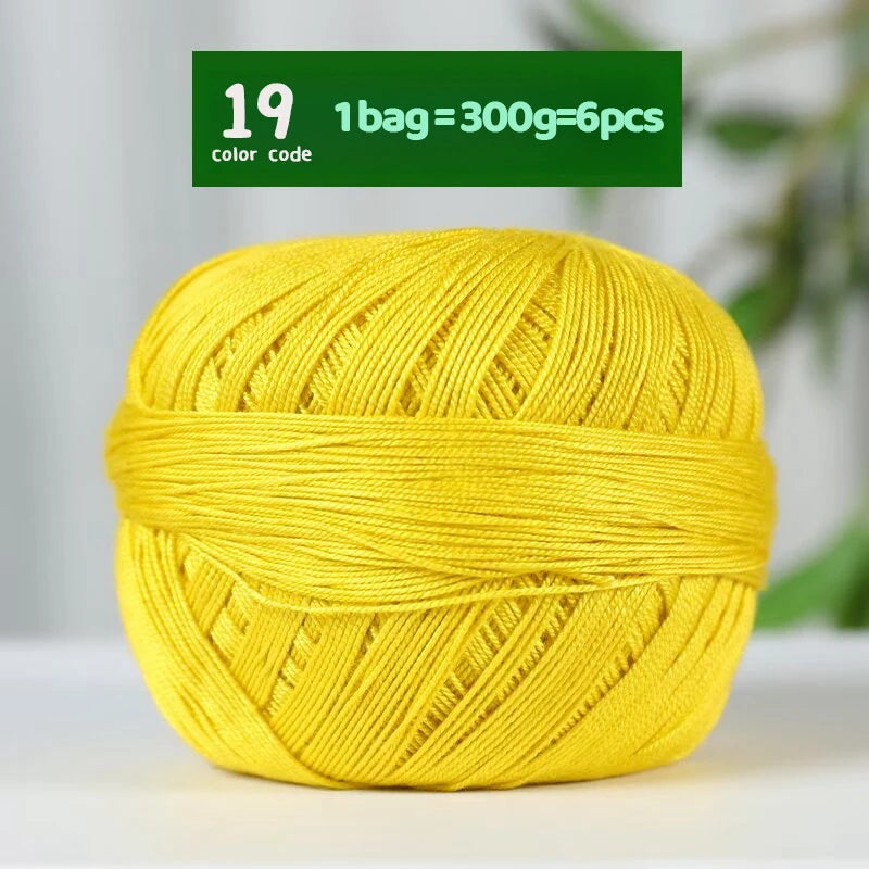 No. 7 Lace Yarn - Bamboo Fiber Linen Summer Crochet Yarn 50g
