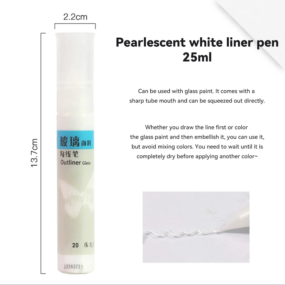 Creative 20ml Acrylic Paints Rich Color Waterproof Glass Pigments Tube For Painting Supplies Artist Drawing Art DIY Crafts