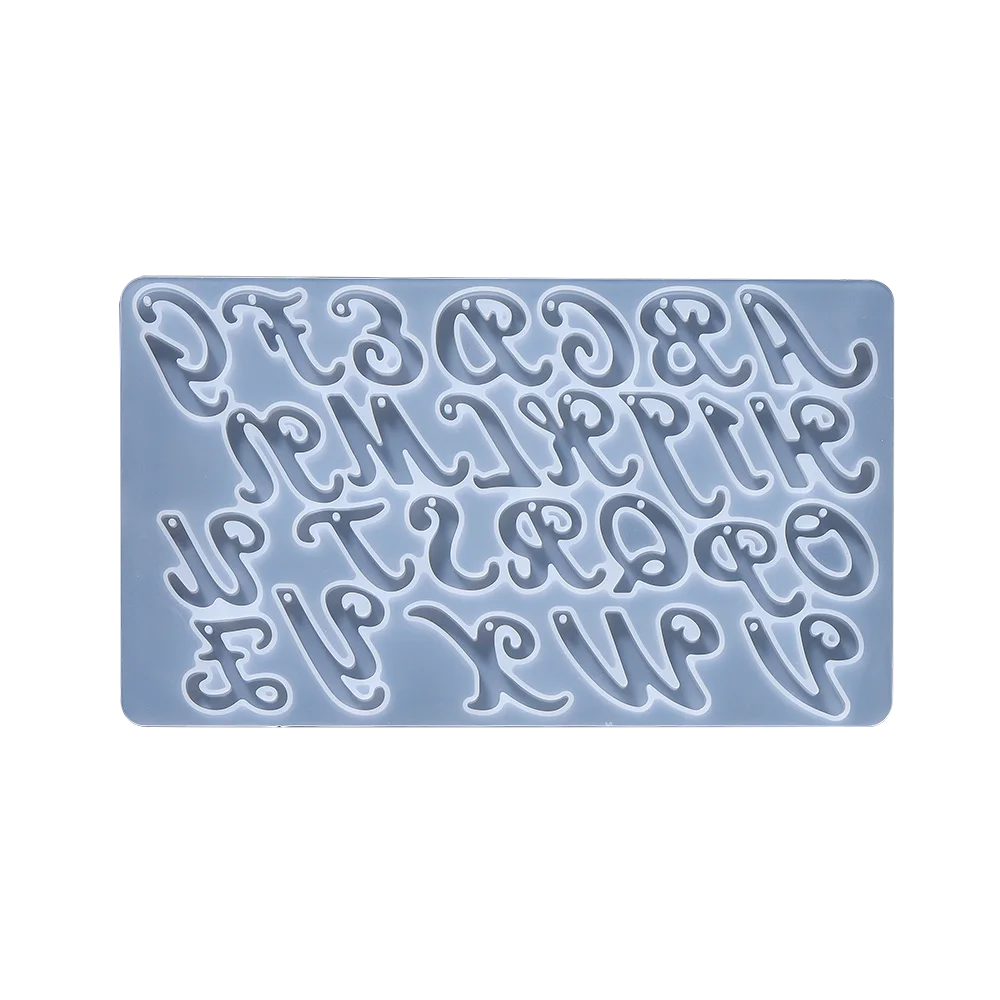 Alphabet Epoxy Resin Silicone Mold Letter Number Mould DIY Keychain Earring Pendant Epoxy Resin Jewelry Crafts Casting Mold