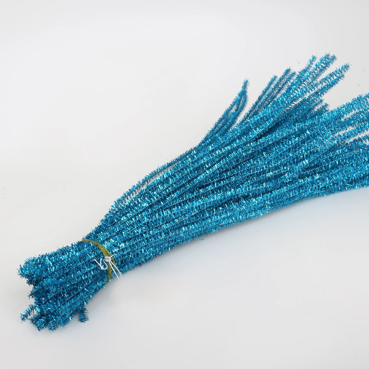 100Pcs Glitter Chenille Stem Pipe Cleaner Plush Stems Wired Sticks Kids Educational DIY Supplies Toys Making Decoration Material