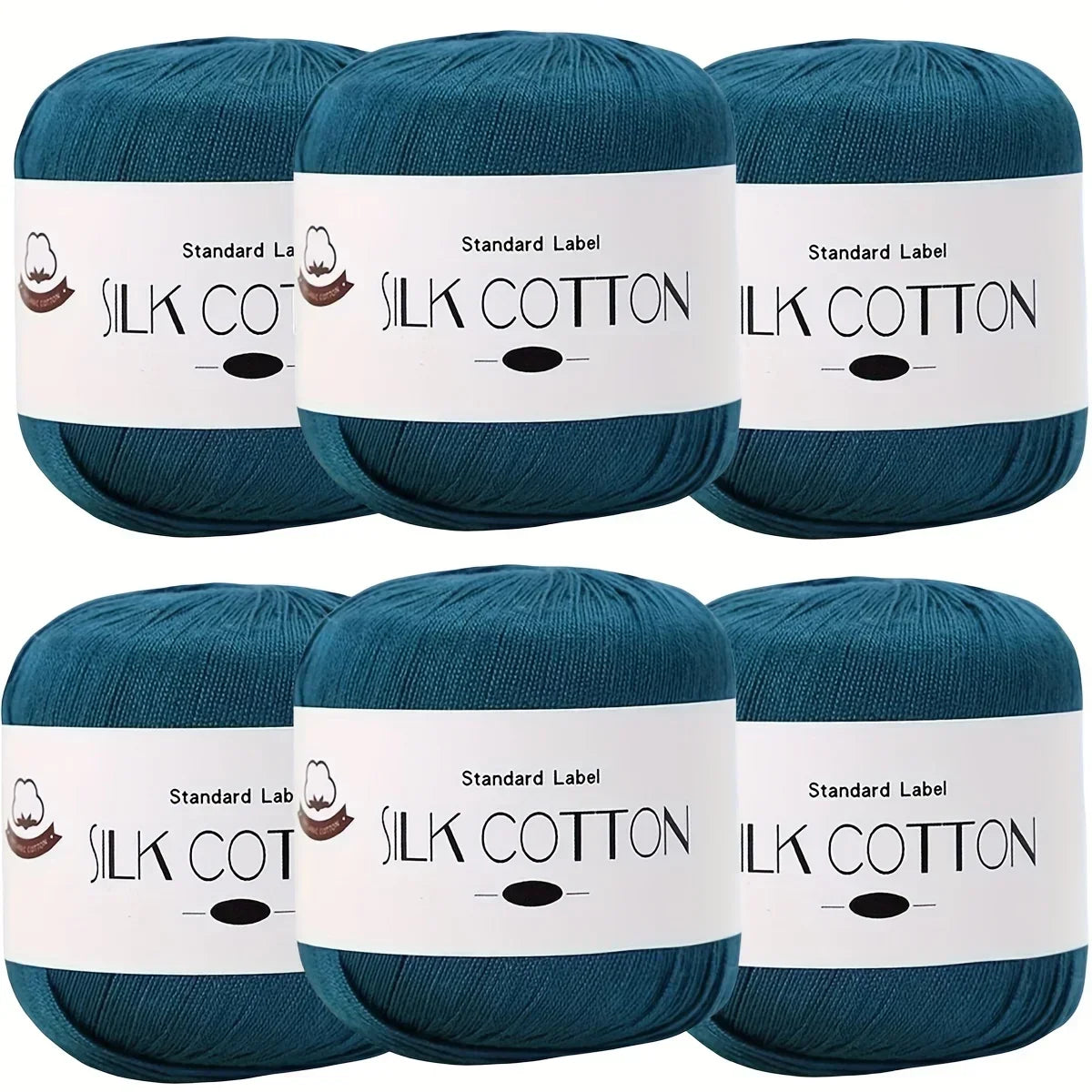 Silk Cotton Yarn - Fine Lace Thread for Crochet, Knitting Sweater,Shawls, Scarves, and DIY Crafts, Soft Durable Yarn 1.76oz/pc