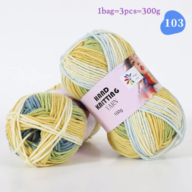 7-Strand Yarn, Multi-Colored Gradient Yarn