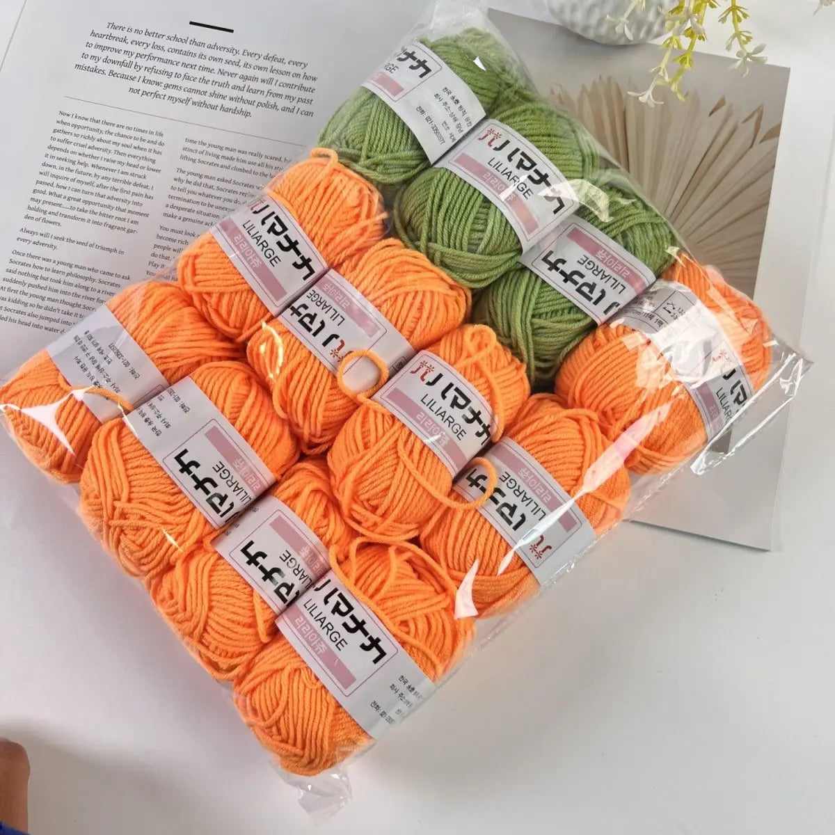 12PCS 300g Milk Yarn Handmade Coarse DIY Weaving Yarn Ball For Sweater Hat Scarve And Other Clothing Soft Crochet Knitting Yarn