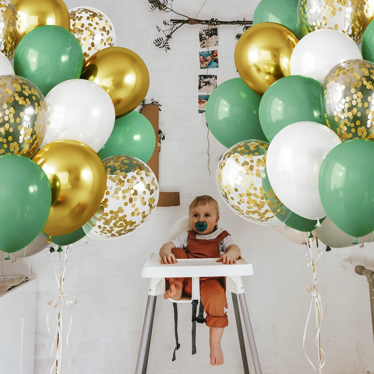 31/36/37/51/101Pcs Metallic Balloons Pearl Latex Balloon Gold Confetti Balloons for Birthday Weddings Baby Shower Party Decor